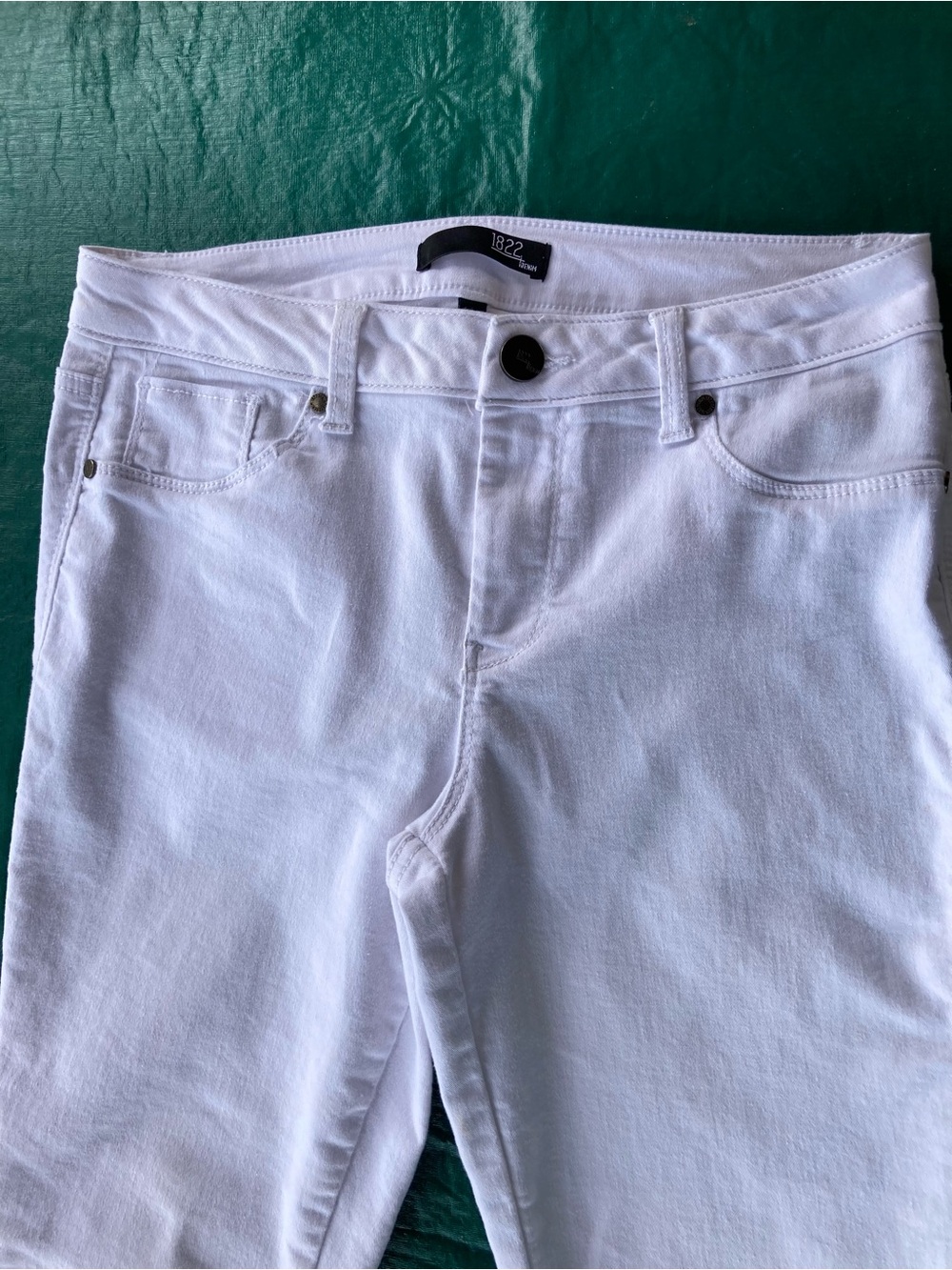 1822 Denim Stretch Ankle Butter Jeans White Slim Fit Size 10 - Picture 6 of 13